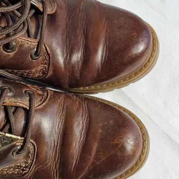 Vintage Panama Jack Brown Leather Ankle Boots Women's EU Size 38 US 7 - Picture 4 of 12